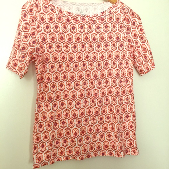 Gave to friend Talbots PM stretch weekend tee - Picture 2 of 5